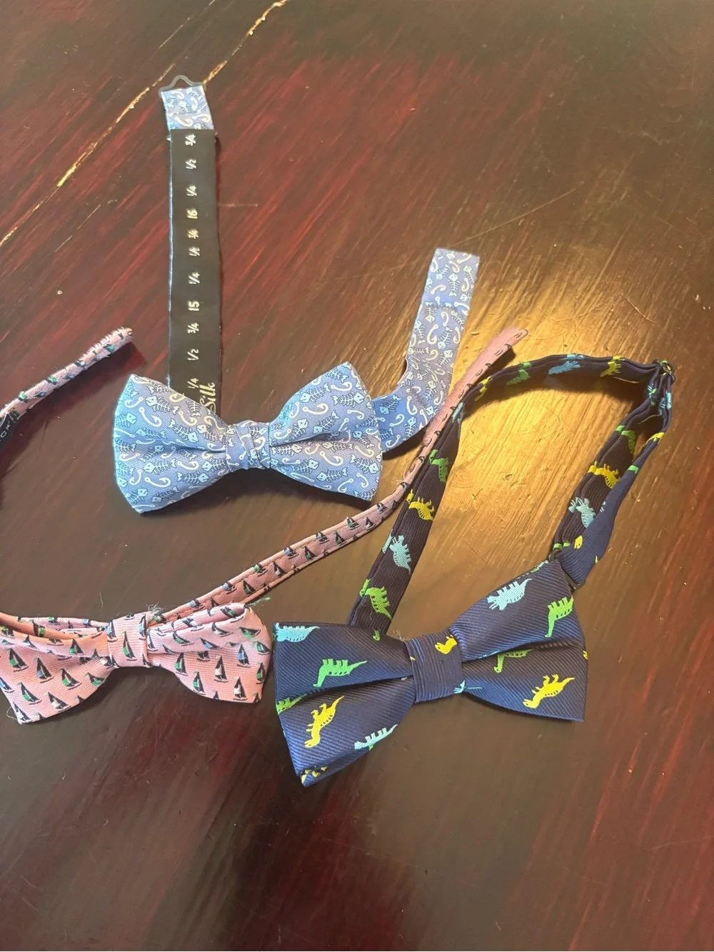 Kids Adjustable Bow Tie Set in Pink, Light Blue & Navy- 3 pack